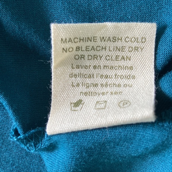 Anthropologie Turquoise Open Front Cotton Cardigan Embroidered Detailing… - Picture 8 of 8